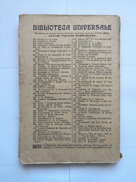 STORIA ROMANA di Tito Livio Biblioteca universale Sonzogno libro antico
