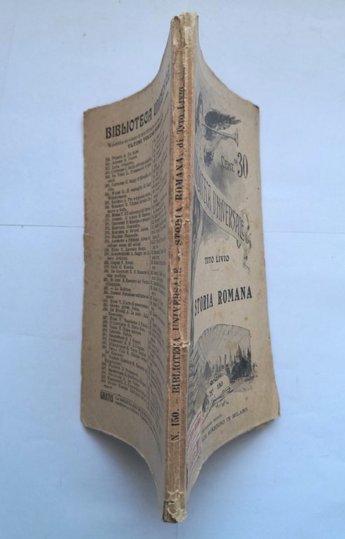 STORIA ROMANA di Tito Livio Biblioteca universale Sonzogno libro antico