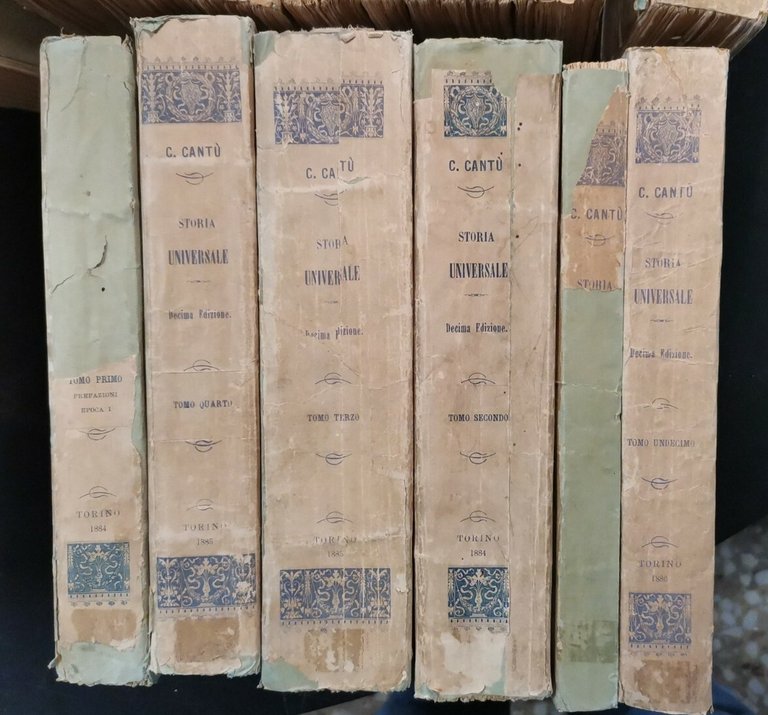 STORIA UNIVERSALE di Cesare Cantù 16 volumi UTET 1884 1891 …