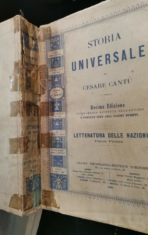 STORIA UNIVERSALE di Cesare Cantù 16 volumi UTET 1884 1891 …