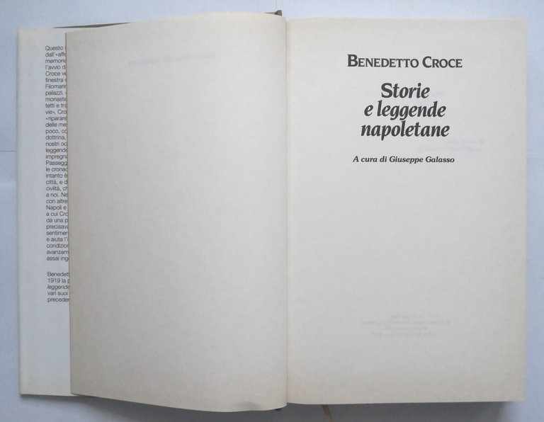 STORIE E LEGGENDE NAPOLETANE di Benedetto Croce 1992 Edizione Club …
