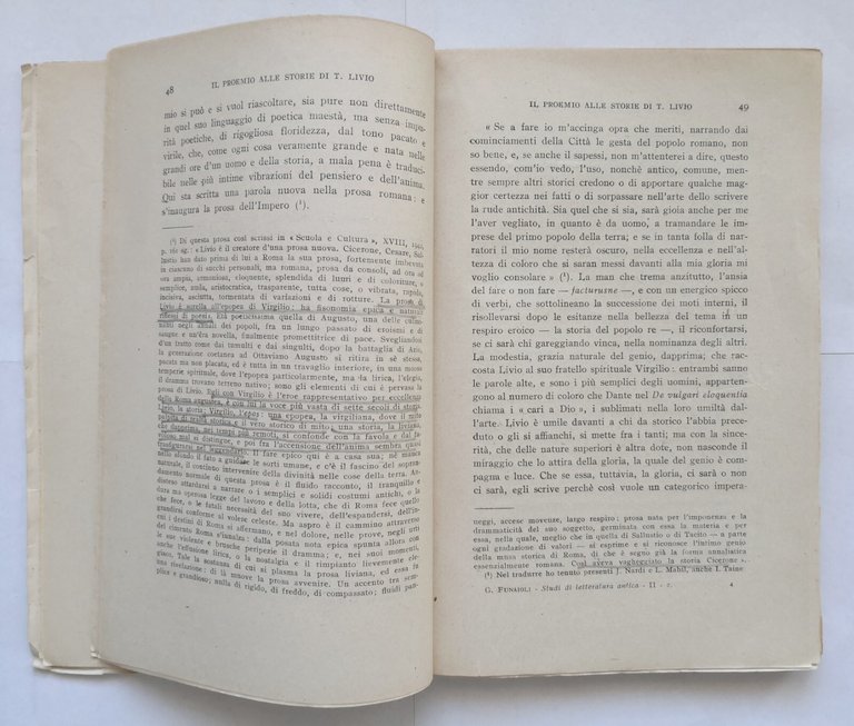 STUDI DI LETTERATURA ANTICA di Gino Funaioli volume 2 tomo …