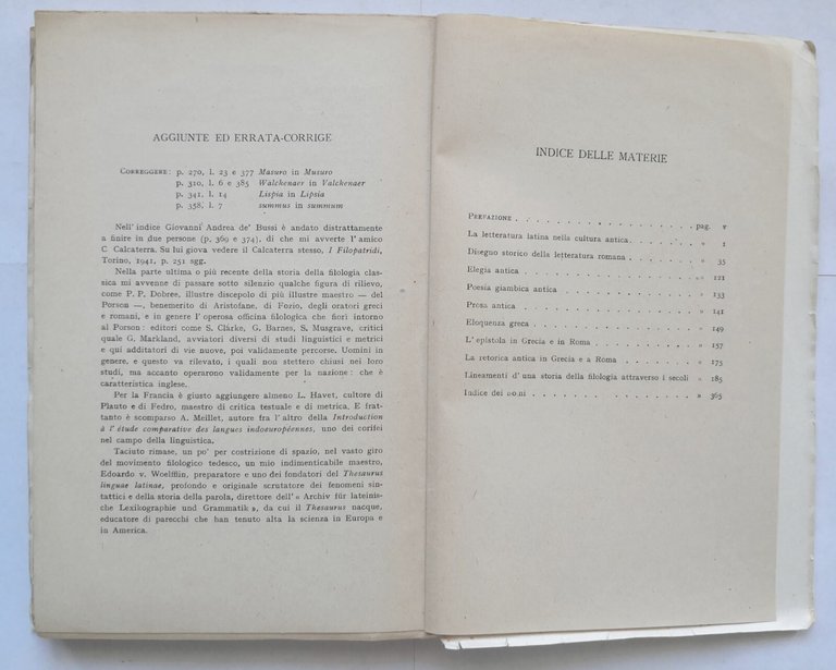 STUDI DI LETTERATURA ANTICA di Gino Funaioli volume I 1948 …