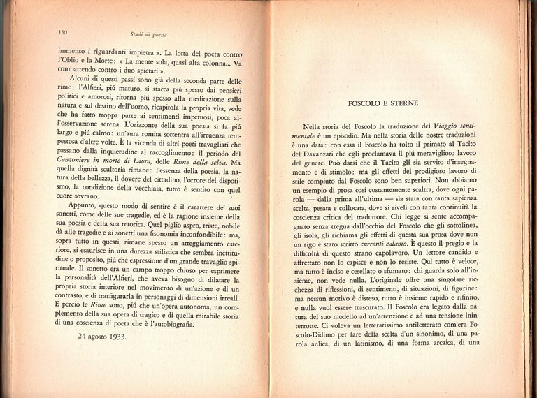STUDI DI POESIA Attilio Momigliano 1960 D'Anna Libro presentazione Luigi …