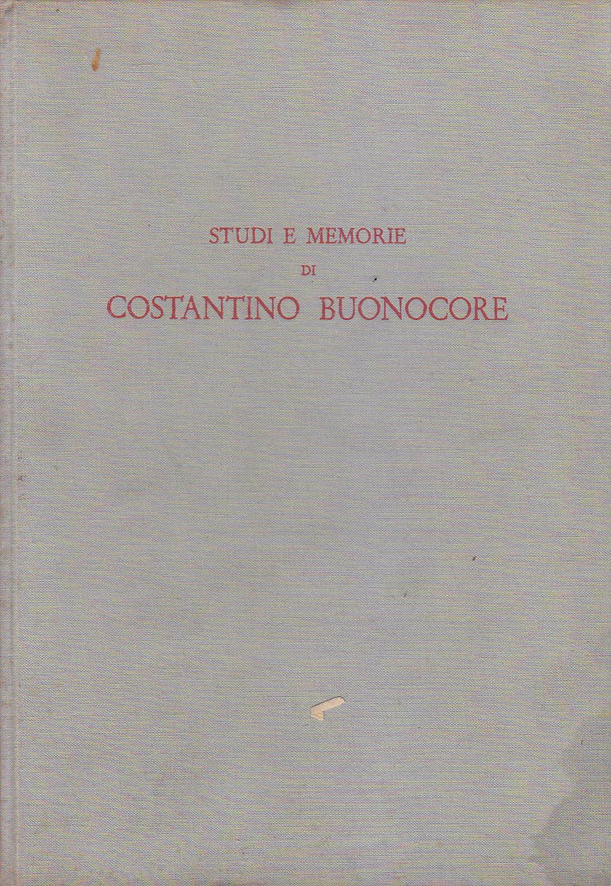 STUDI E MEMORIE DI COSTANTINO BUONOCORE 1958 L'arte tipografica libro …