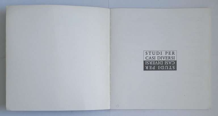 STUDI PER CASI DIVERSI spettacolo Edizioni Carte Segrete Libro mostra …