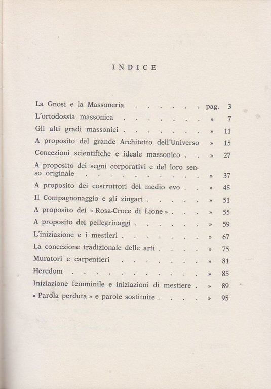 STUDI SULLA MASSONERIA di Renè Guenon 1983 Basaia Libro