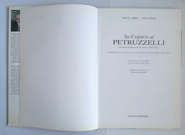 SU IL SIPARIO AL PETRUZZELLI di Sbisà e Rizzo 1995 …