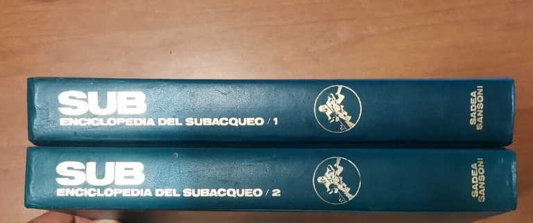 SUB ENCICLOPEDIA DEL SUBACQUEO 2 volumi completo 1968 Sansoni Libro …