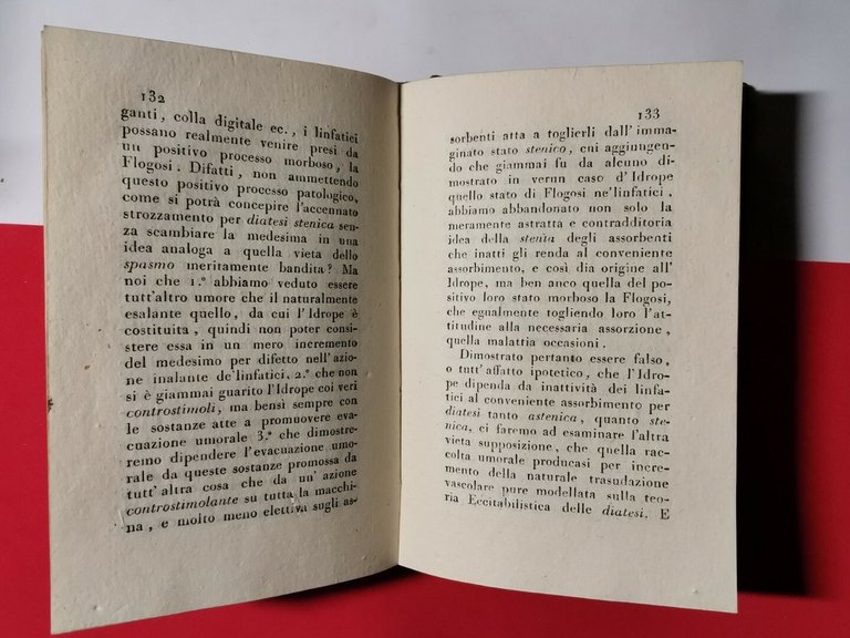 SULLA GENESI E CURA DELL'IDROPE saggio di Geromini 1816 libro …
