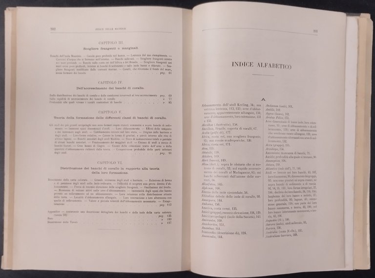 SULLA STRUTTURA E DISTRIBUZIONE DEI BANCHI DI CORALLO Darwin 1888 …