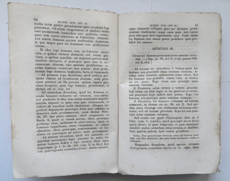 SUMMA TEOLOGICA volume 6 di Sancti Thomae Aquinatis 1853 Fiaccadori …