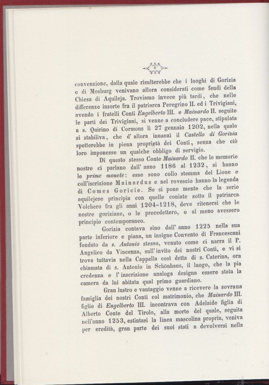 SUNTO STORICO DELLE PRINCIPATE CONTEE DI GORIZIA E GRADISCA Della …