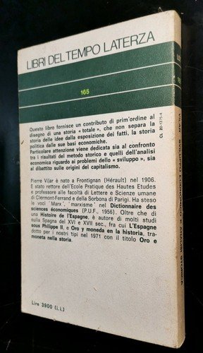 SVILUPPO ECONOMICO E ANALISI STORICA di Pierre Vilar 1977 Laterza …