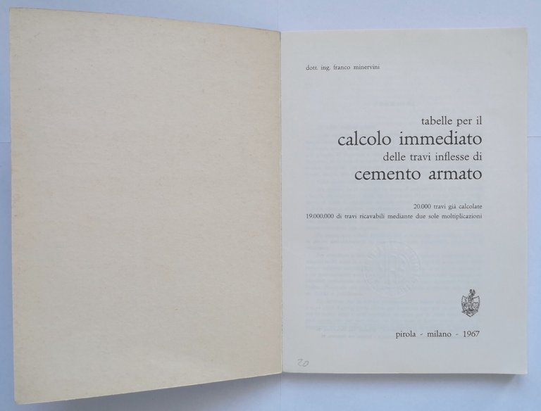 TABELLE PER CALCOLO IMMEDIATO DELLE TRAVI INFLESSE DI CEMENTO ARMATO …