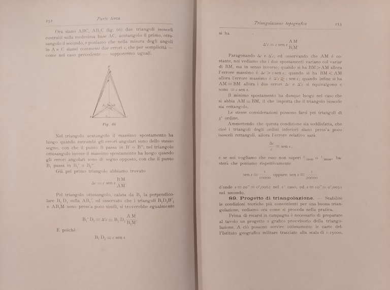 TACHEOMETRIA CORSO PRATICO DI TOPOGRAFIA NUMERICA G Orlandi 1896 Clausen …
