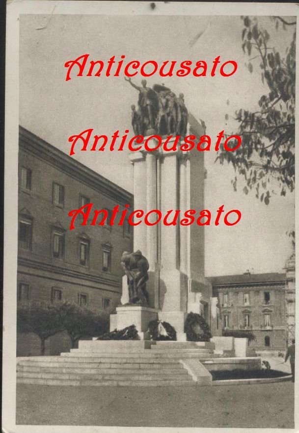 TARANTO MONUMENTO AI CADUTI cartolina originale VIAGGIATA 1947 vintage d'epoca