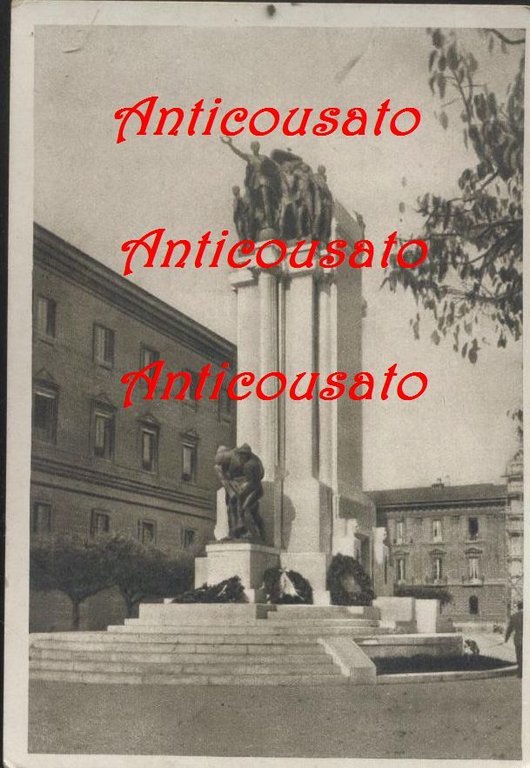 TARANTO MONUMENTO AI CADUTI cartolina originale VIAGGIATA 1947 vintage d'epoca | Immagine Gallery 1