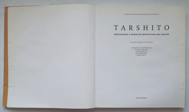 TARSHITO a cura di Clara Mantica 2001 Electa meditazione e …