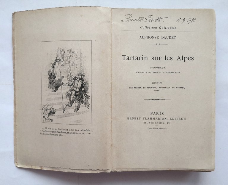 TARTARIN SUR LES ALPES di Alphonse Daudet 1918 Ernest Flammarion …