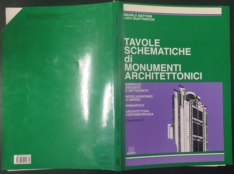 TAVOLE SCHEMATICHE DI MONUMENTI ARCHITETTONICI 4 Volumi Mattioni 1961 Libri