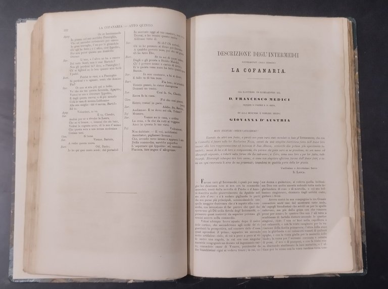 TEATRO CLASSICO COMMEDIE di D'Ambra Firenzuola De Medici 1859 Lloyd …