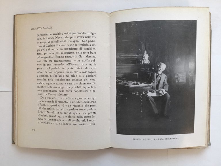 TEATRO DI IERI ritratti e ricordi Renato Simoni 1938 Treves …