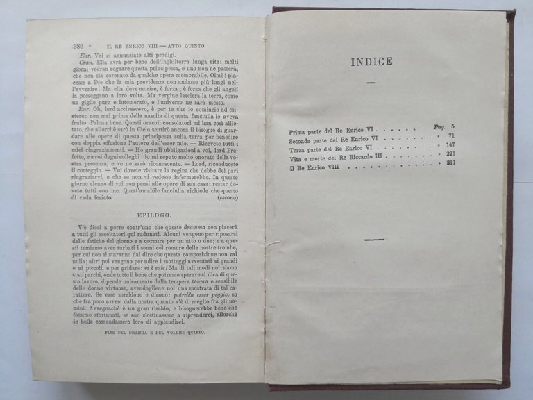 TEATRO DI SHAKESPEARE volume 4 e 5 Enrico IV VI …