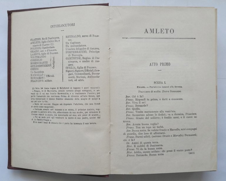 TEATRO DI SHAKESPEARE Volumi 2 e 3 1858 UTET Amleto …