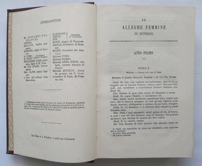 TEATRO DI SHAKESPEARE Volumi VI VII 1859 UTET le allegre …