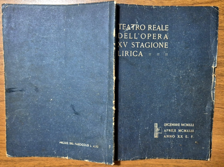 TEATRO REALE DELL'OPERA di Roma XV Stagione Lirica 1941 1942 … | Immagine Gallery 2