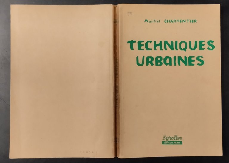 TECHNIQUES URBAINES di Martial Charpentier 1955 Eyrolles Libro urbanistica