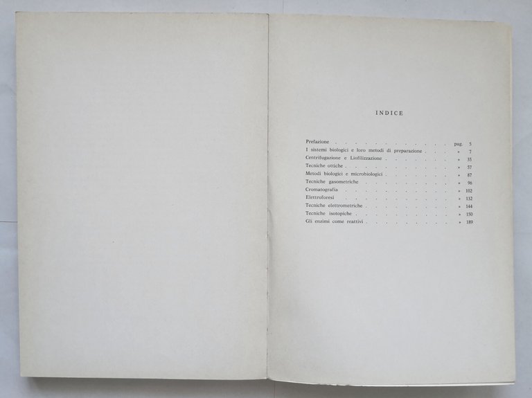 TECNICHE IN BIOCHIMICA di Francesco Cedrangolo 1972 Morano libro