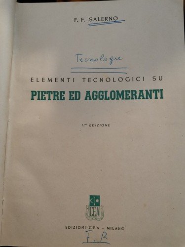 TECNOLOGIE GENERALI 3 volumi in 1 di F. Salerno. Edizioni …