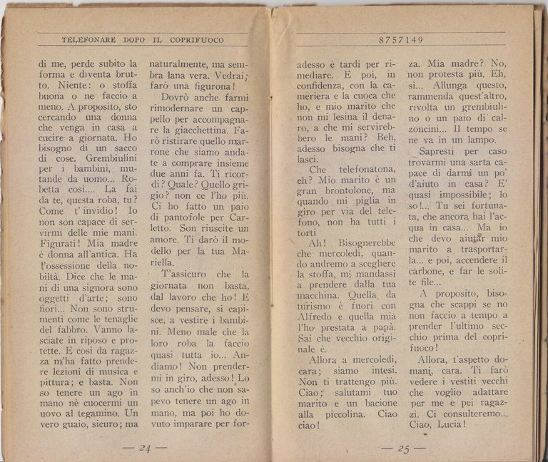 TELEFONARE DOPO IL COPRIFUOCO di Ezio Manem 1944 edizioni Polilibraria …