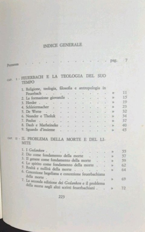 TEOLOGIA ED ESPERIENZA RELIGIOSA IN FEUERBACH di Ugo Perone 1972 …