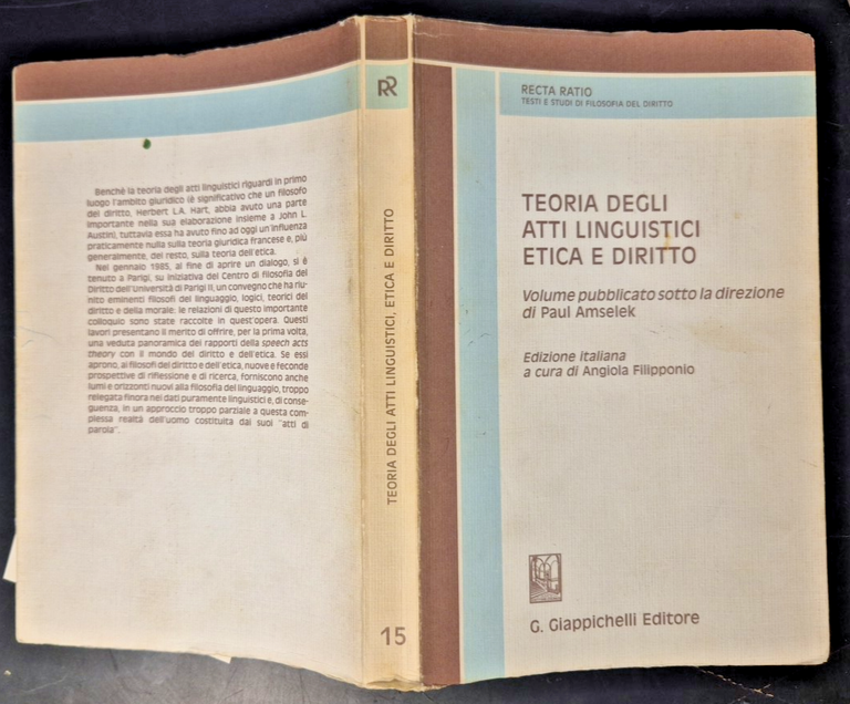 TEORIA DEGLI ATTI LINGUISTICI ETICA E DIRITTO Paul Amselek 1991 …