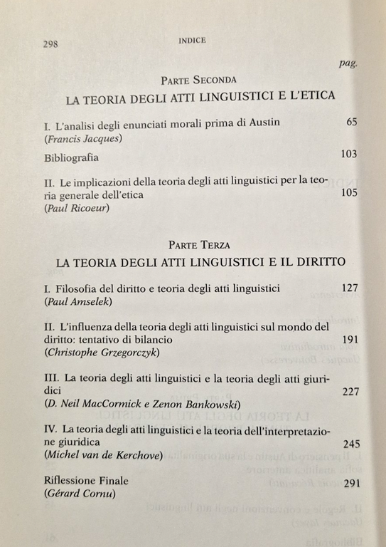 TEORIA DEGLI ATTI LINGUISTICI ETICA E DIRITTO Paul Amselek 1991 …