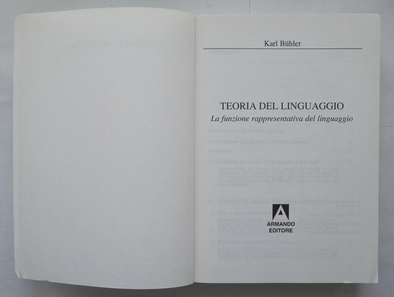 TEORIA DEL LINGUAGGIO di Karl Bühler 1983 Armando Libro funzione …