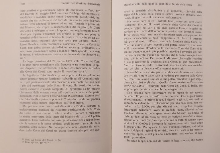 TEORIA DELLA ILLUSIONE FINANZIARIA di Puviani 1976 Isedi Libro economia