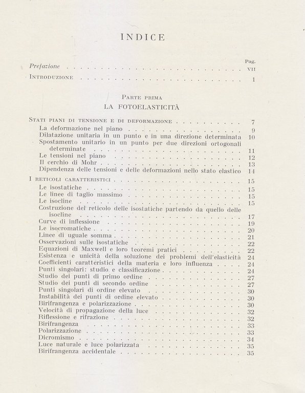 TEORIA E APPLICAZIONI SULLA FOTOELASTICITÀ di Libero Guarneri 1950 Gorlich …