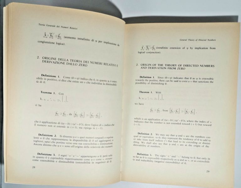 Teoria Generale Numeri Relativi di Franco Spisani Theory directed Numbers …