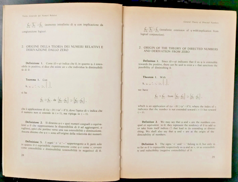 Teoria Generale Numeri Relativi di Franco Spisani Theory directed Numbers …