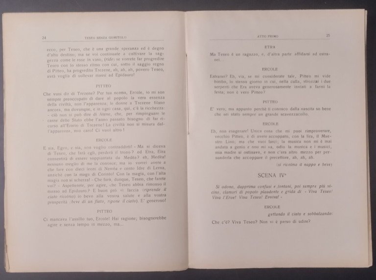 TESEO SENZA GOMITOLO FRASIKÉJA di Francesco Capruzzi 1936 Eliodora Libro …