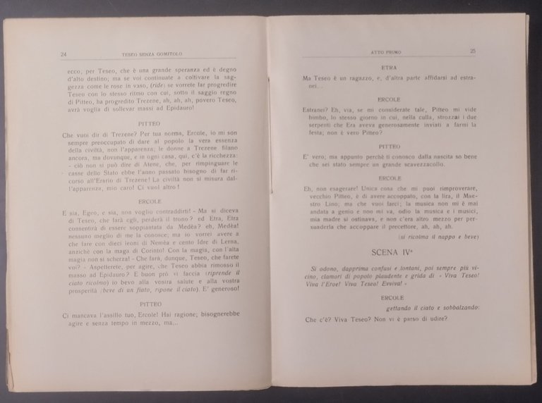 TESEO SENZA GOMITOLO FRASIKÉJA di Francesco Capruzzi 1936 Eliodora Libro …