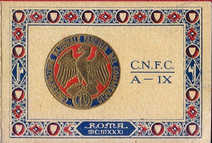 TESSERA 1931 Federazione Nazionale Fascista del Commercio Originale Vintage