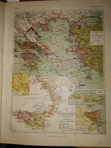TESTO ATLANTE Geografia Storica Generale Italia in Particolare 1911 Ghisleri