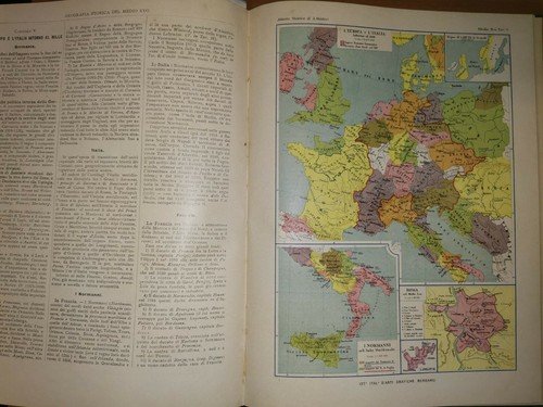 TESTO ATLANTE Geografia Storica Generale Italia in Particolare 1911 Ghisleri