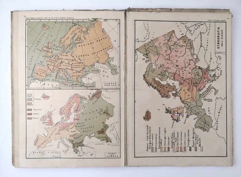 TESTO ATLANTE SCOLASTICO DI GEOGRAFIA MODERNA Ricchieri Ghisleri 1909 Libro