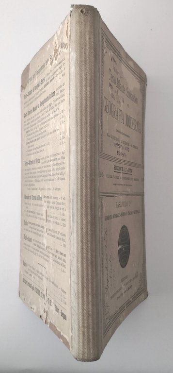 TESTO ATLANTE SCOLASTICO DI GEOGRAFIA MODERNA Ricchieri Ghisleri 1909 Libro
